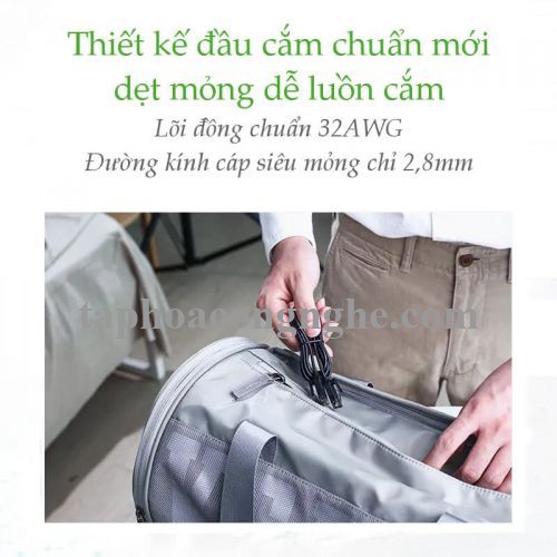 Ugreen 70654 5M cat6a 10Gbps 500MHz OD2.8mm Utp cáp mạng siêu mỏng thuần đồng màu đen NW122 30070654